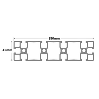 10-45180-0-1000MM MODULAR SOLUTIONS EXTRUDED PROFILE<br>45MM X 180MM, CUT TO THE LENGTH OF 1000 MM